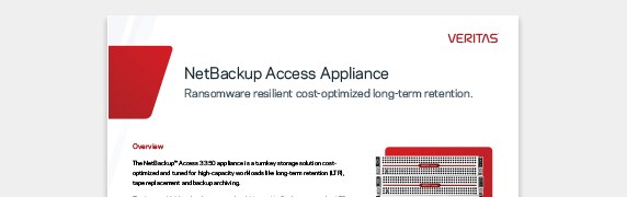 PDF OPENS IN A NEW WINDOW: read NetBackup Access Appliance Overview